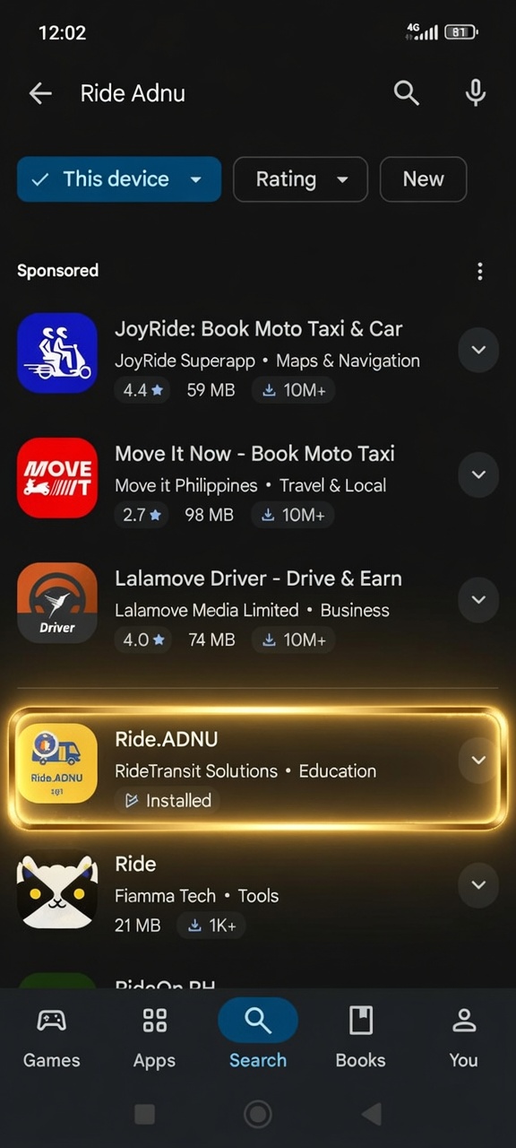 Ride.ADNU Search